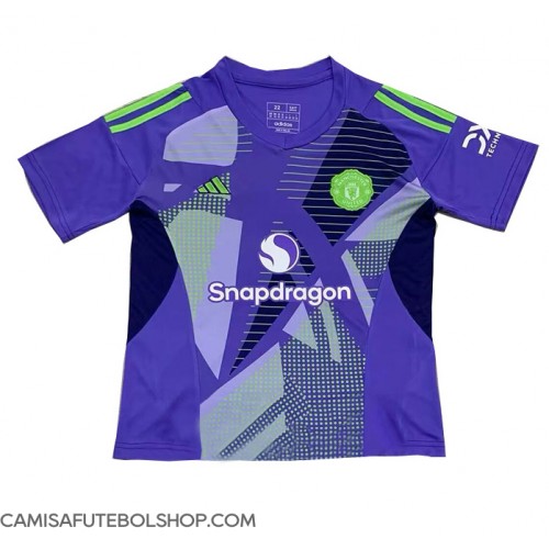 Camisa de time de futebol Manchester United Goleiro Replicas 1º Equipamento 2024-25 Manga Curta